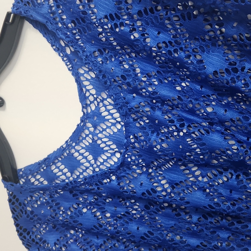 Mesh blue swimsuit cover up size M - Picture 2 of 2